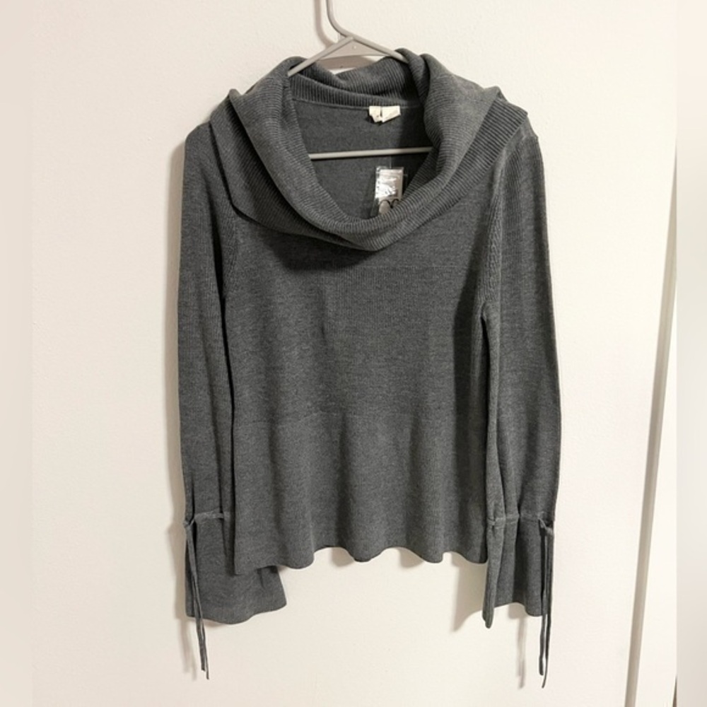 NWT Anthropologie Moth Gray Cowl Neck Sweater